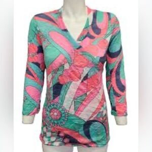 David Cline Women's Multicolor Wrap Top